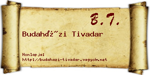 Budaházi Tivadar névjegykártya
