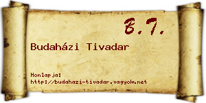 Budaházi Tivadar névjegykártya