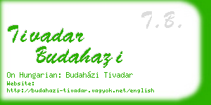 tivadar budahazi business card